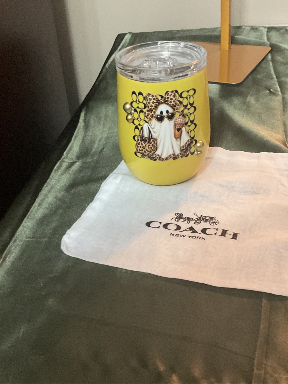 Coach Yellow Leopard Ghost Tumbler